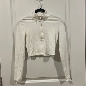 Sunday Best white knit quarter zip
